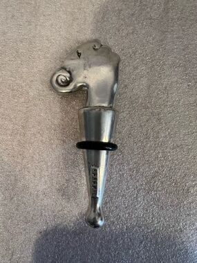South African Artist Carrol Boyes Figurative Head Wine Bottle Stopper